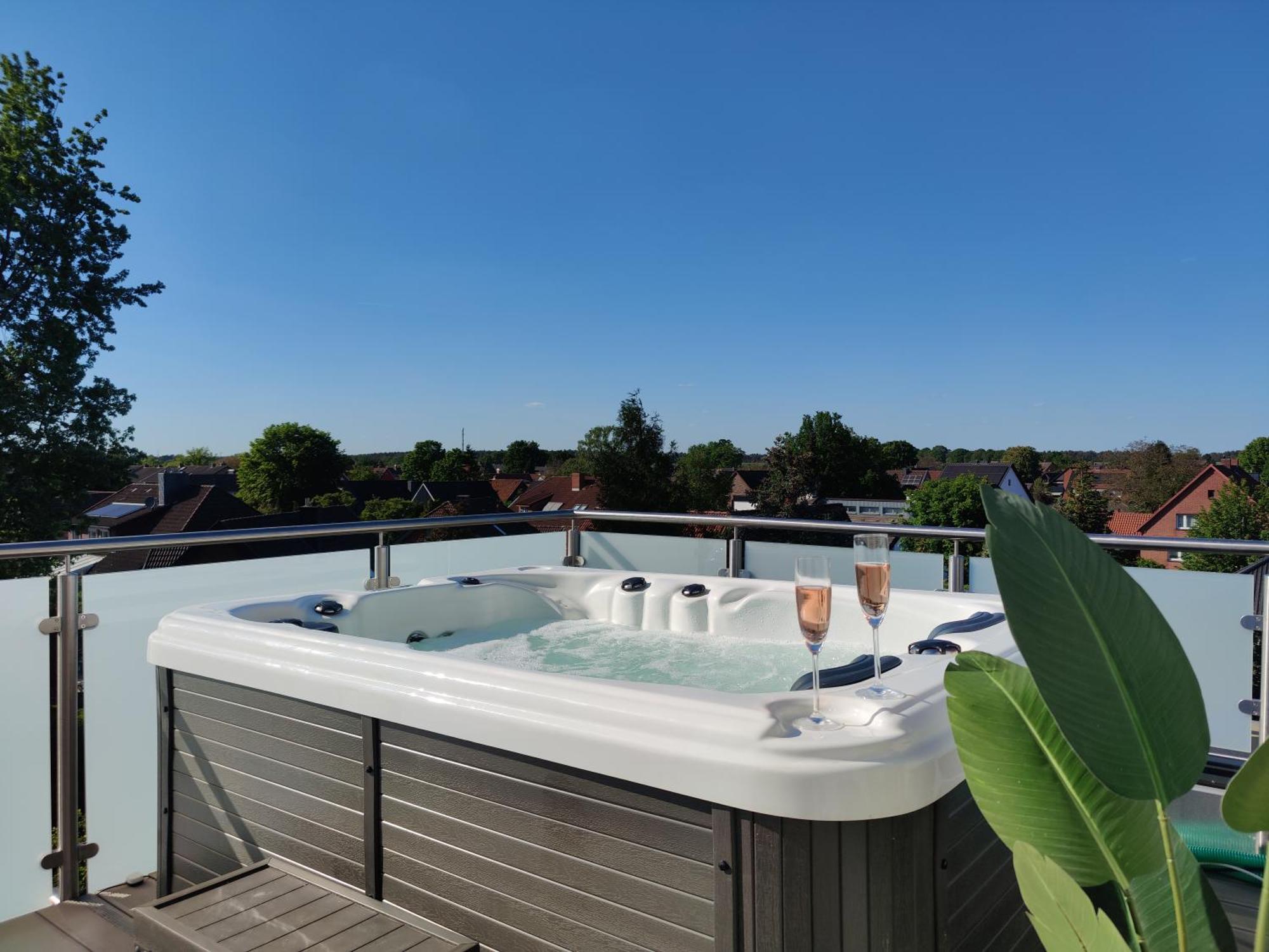 Penthouse Mit Whirlpool Im Herzen Von Niedersachsen Бургведель Экстерьер фото